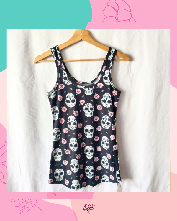 Producto - Musculosa Calaveras, de microfibra - Importada