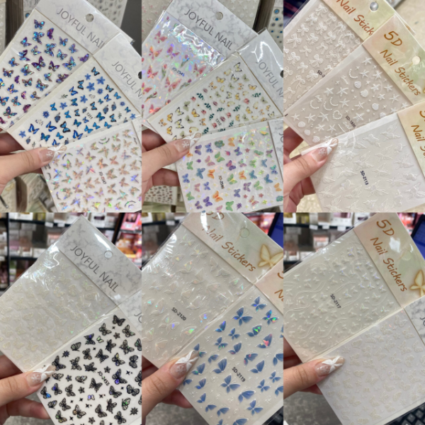 Producto - Stickers surtidos con relieve para uñas