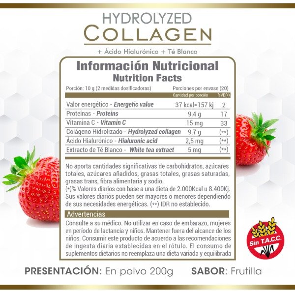 Producto - Collagen Hidrolized Ac Hialur + Vita C  Te Blanco 20 Serv Age Biologique - 1