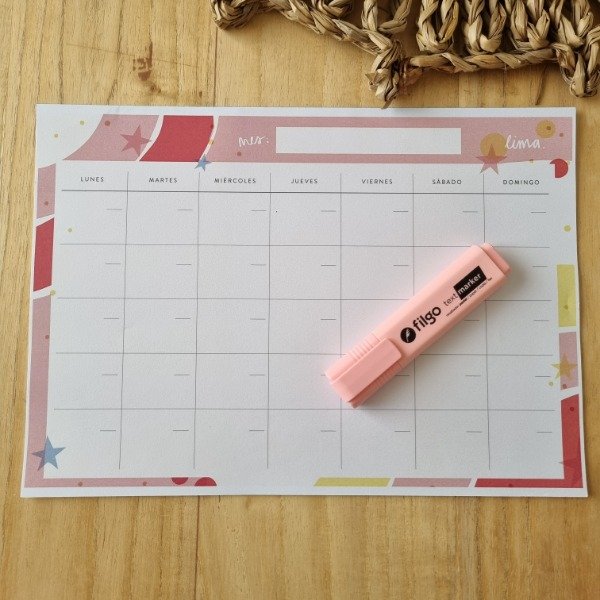 Producto - Combo Planner mensual + resaltador