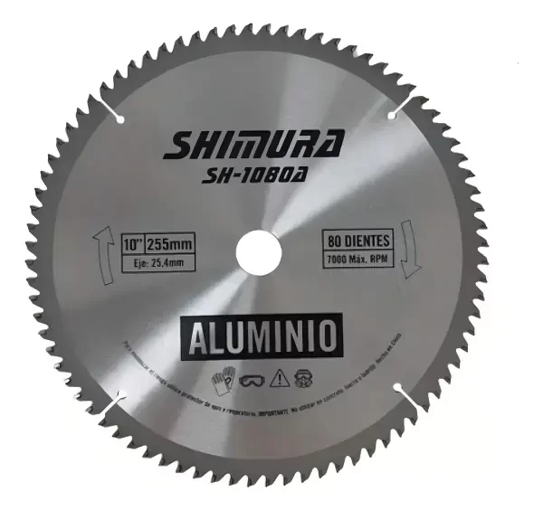 Producto - Disco Corte Para Aluminio 10 Pulgadas (255mm) - 80 Dientes