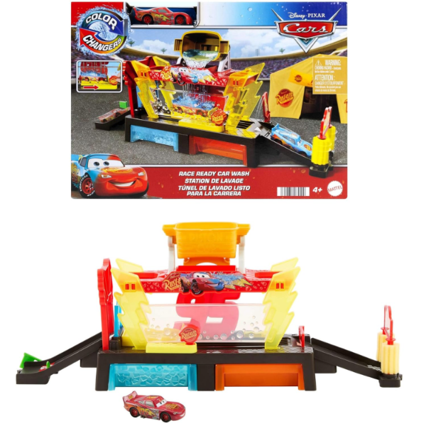 Producto - Disney Pixar Cars Color Changer Race Ready Car Wash Play-Set Mattel