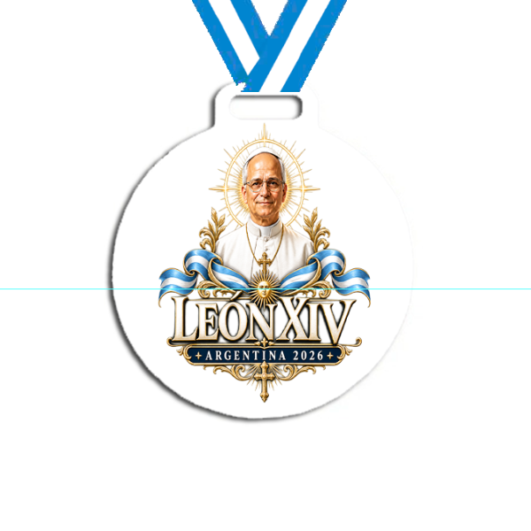 Producto - Medalla Plastica Personalizada visita Papa León XIV #31 - 1