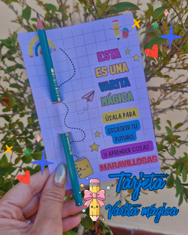 Producto - TARJETITA VARITA MÁGICA. CIERRE DEL CICLO LECTIVO