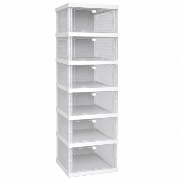 Producto - Zapatero Organizador Zapatos Zapatillas 6 Niveles Plegable Transparente