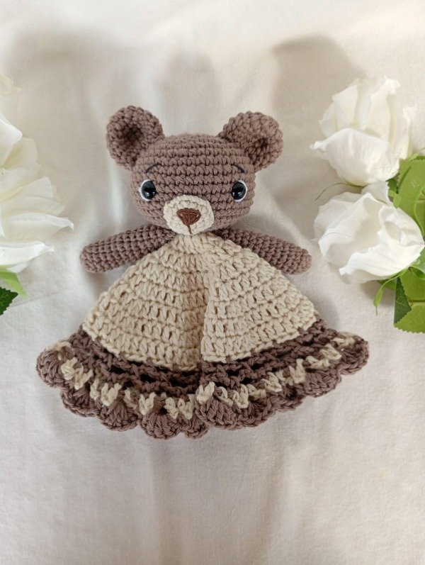 Producto - Kit De Apego Osito Marrón-Manta+Amigurumi+Sonajero - 1