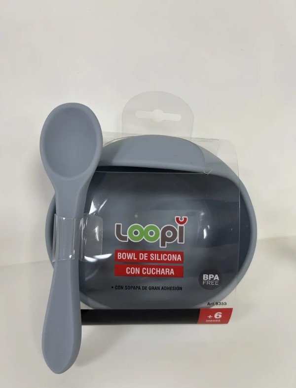 Producto - Bowl De Silicona Con Cuchara. X 1 U Con Sopapa