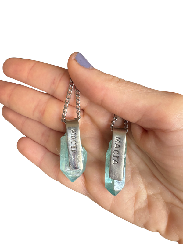 Producto - Collar lazo cuarzo aura Aqua