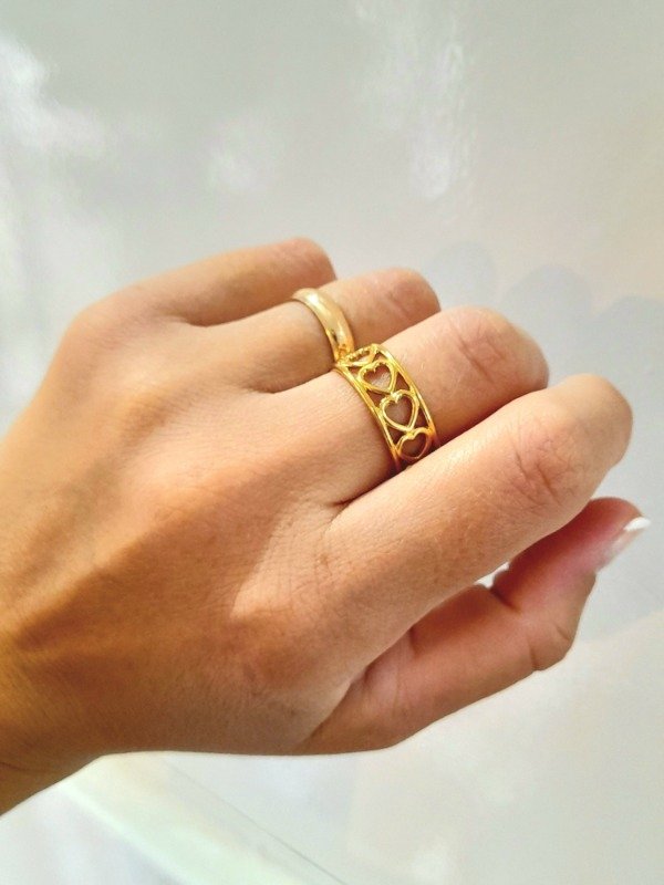 Producto - Anillo corazones regulable