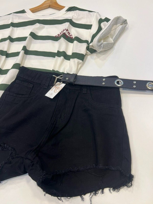 Producto - Short denim negro desflecado