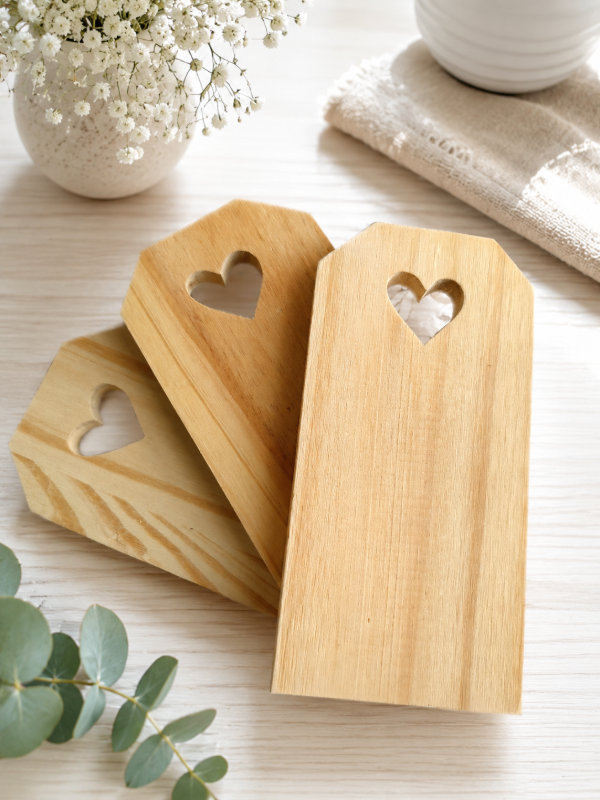 Producto - MADERA TAG CORAZÓN