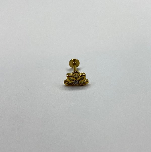 Producto - Labret flor de loto dorada