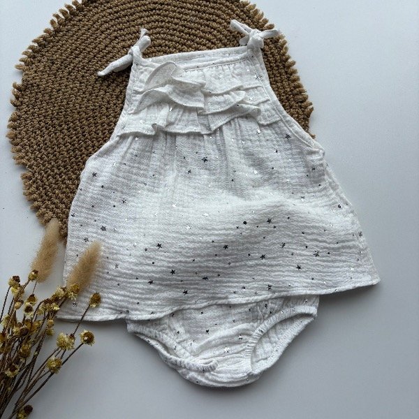 Producto - Conjunto Star de gasa de algodón RN a 12 meses - 0