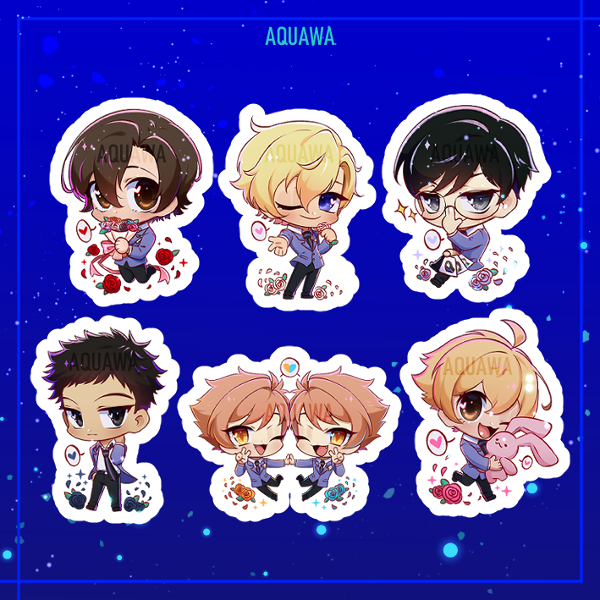 Producto - Set de Stickers de Ouran High School Host Club