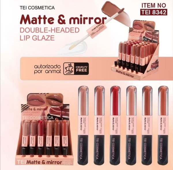 Producto - Labial Matte + labial Gloss Tei (x 3 unidades)
