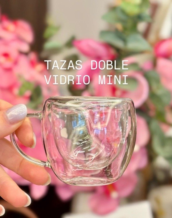 Producto - Taza Doble Vidrio con Asa 80ml