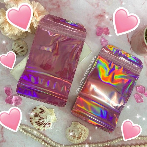 Producto - BOLSA ZIPLOC HOLOGRAFICA ROSA 15X20CM X 10 UNIDADES