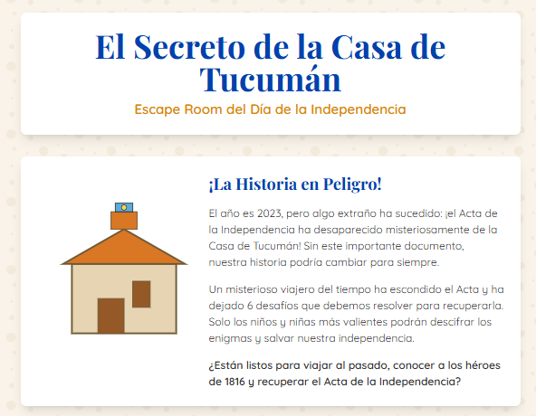 Producto - Escape Room Primaria Día de la independencia