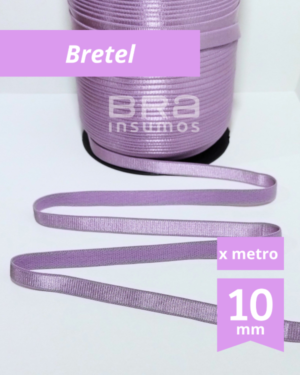 Producto - Bretel Rasado 10 mm -  Lila (x Metro)