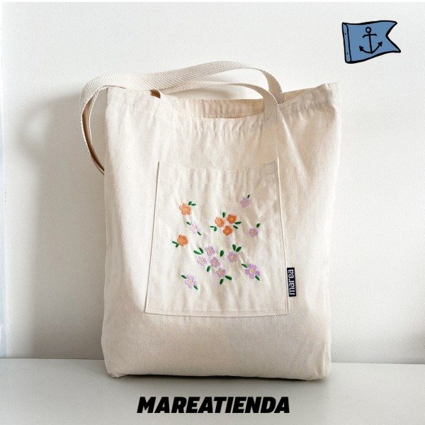 Producto - Tote Bag Flores Bordada