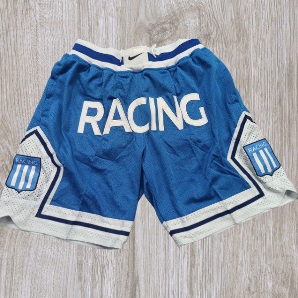 Producto - Bermuda Basket Racing Futbol Local Celeste