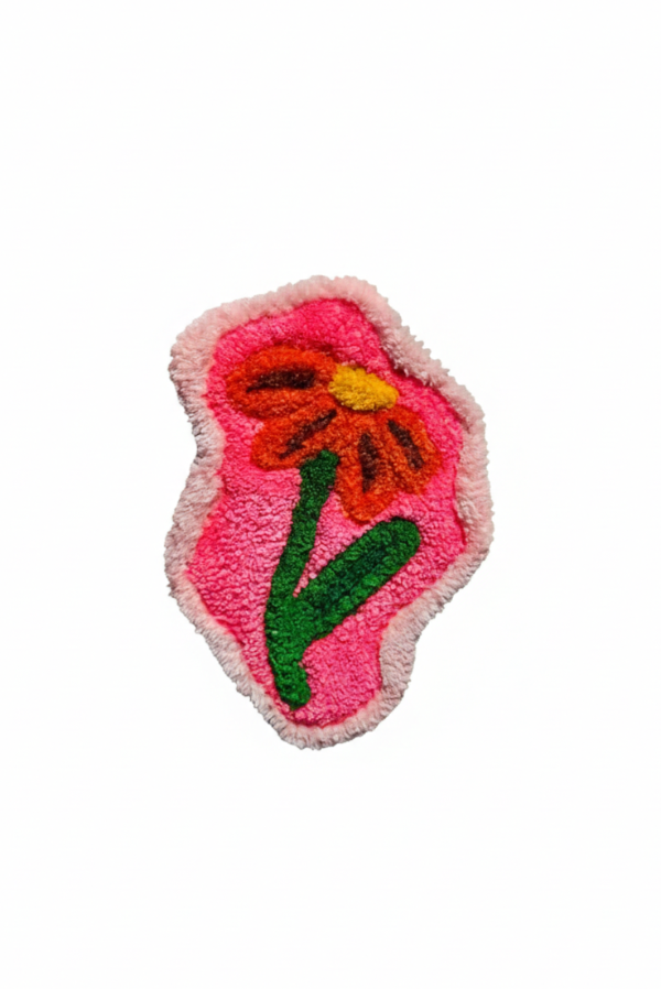 Producto - Tapiz decorativo tufting CALÉNDULA estilo floral moderno