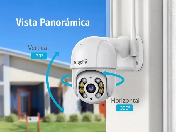 Producto - Camara De Seguridad IP WiFi Exterior Nisuta NSIC54 Lente 4MP 2K - 3