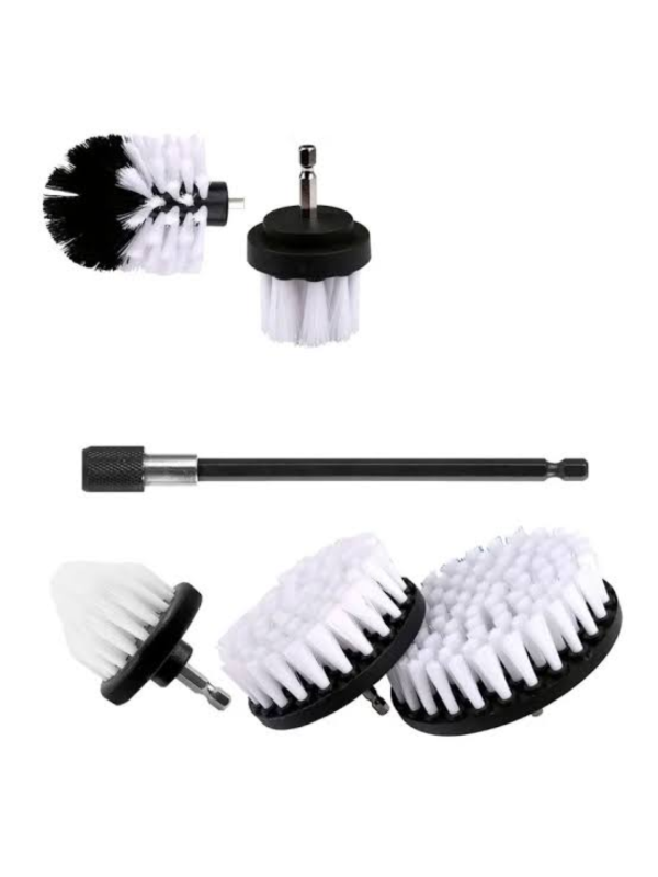 Producto - KIT 5 CEPILLOS PARA TALADRO + ALARGADOR LIMPIEZA DE TAPIZADOS - 1