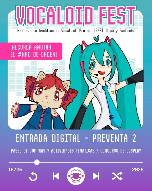 Producto - ENTRADA VOCALOID FEST - PREVENTA 2