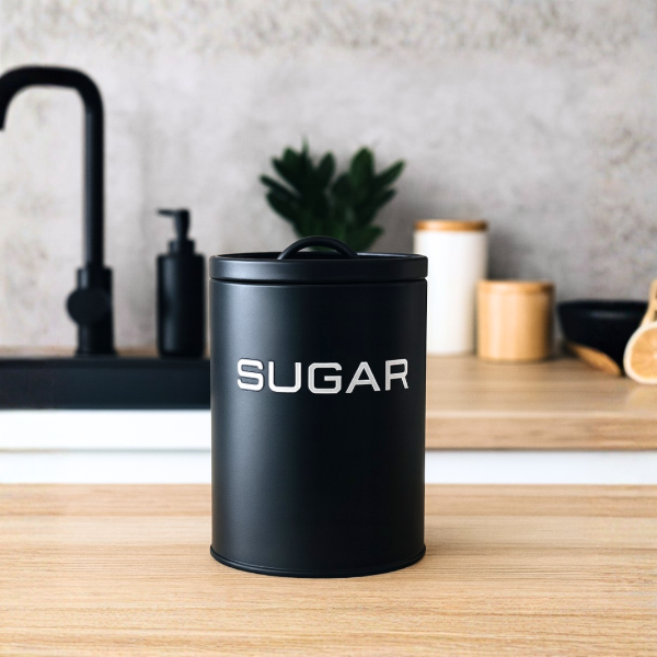 Producto - Lata de Azucar moderna negra