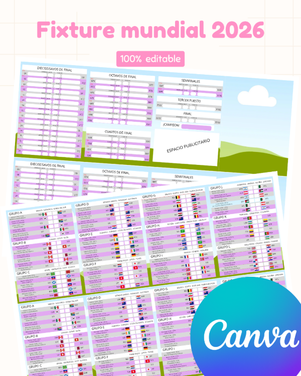 Producto - Fixture Mundial 2026 Canva