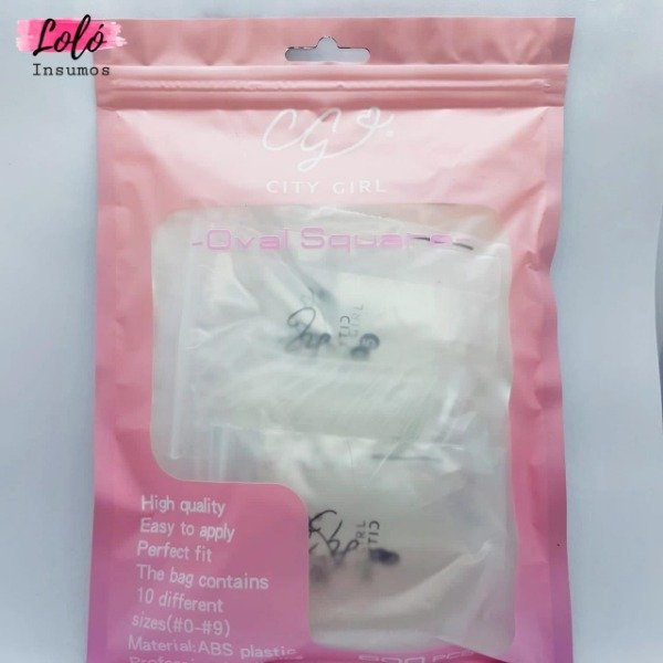 Producto - Tips Soft Gel en Bolsa City Girl 600 U -Oval Square