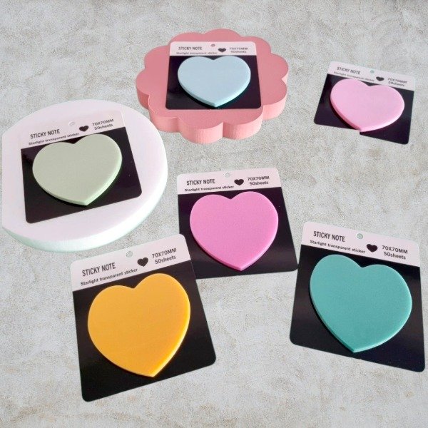 Producto - Notas Adhesivas Corazón Glitter - 0