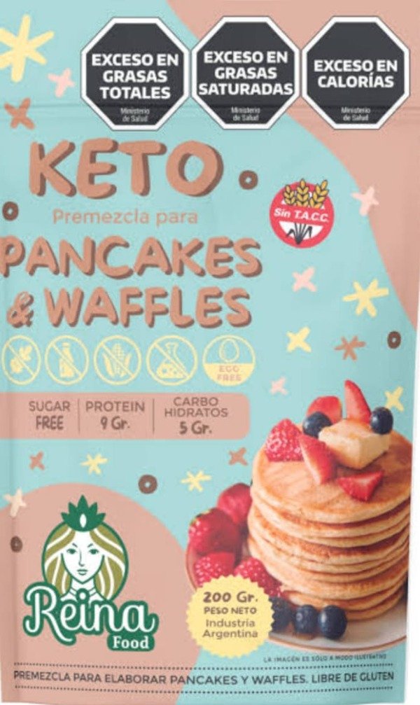 Producto - PREMEZCLA REINA FOOD PANCAKES Y WAFFLES KETO