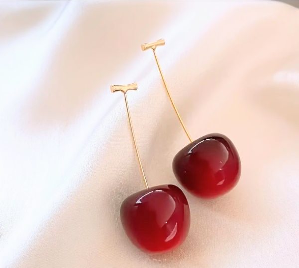 Producto - Pendientes Cherry Acero Dorado