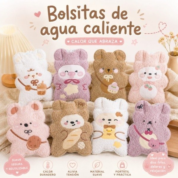 Producto - Bolsita de Agua Caliente Peluche x 600ml Animalitos