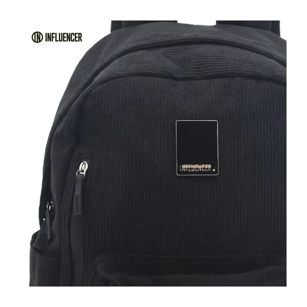 Producto - Mochila corderoy INFLUENCER - NEGRO - 2