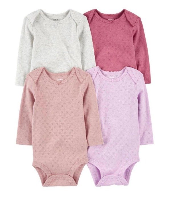 Producto - Carter's. Pack de bodies lisos lilas
