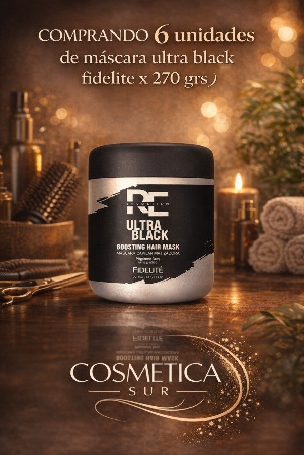 Producto - 6 x máscara ultra black fidelite x 270 grs