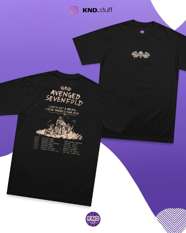 Remera avenged sevenfold tour latam