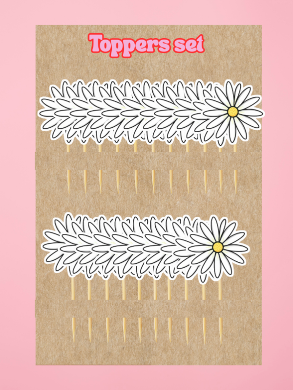 Producto - Set de toppers margaritas x 22 und