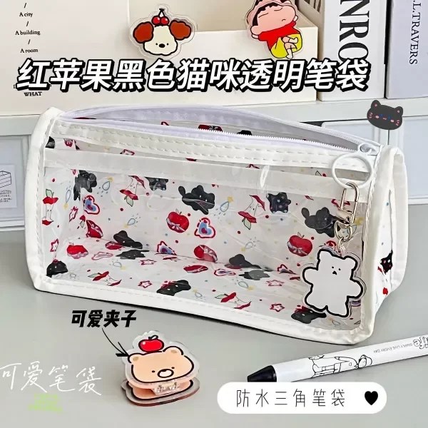 Producto - Cartuchera transparente kawaii 21x10 cm