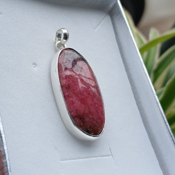 Producto - Dije en Plata 925 con Rodonita (sin cadena) - 5