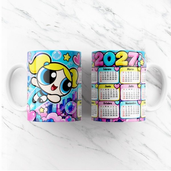 Producto - Plantillas Tazas Calendarios 2027 Infantiles Sublimar Personajes #T802 - 5