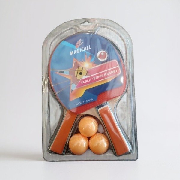 Producto - PALETAS DE PING PONG + 3 PELOTAS.