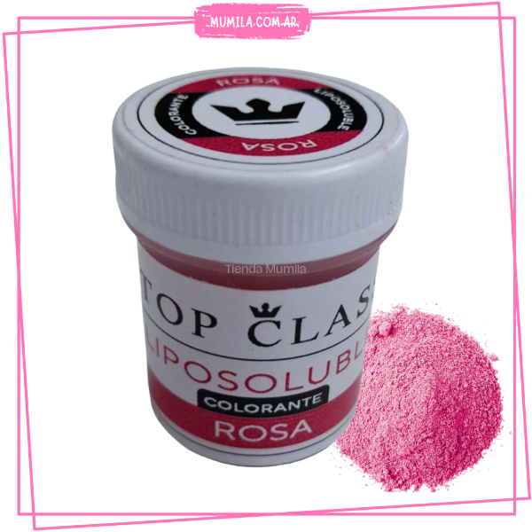 Producto - Colorante Rosa en polvo para chocolate TOP CLASS 5gr