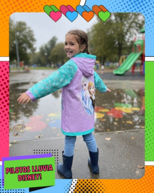 Producto - Piloto de lluvia Frozen lila y verde