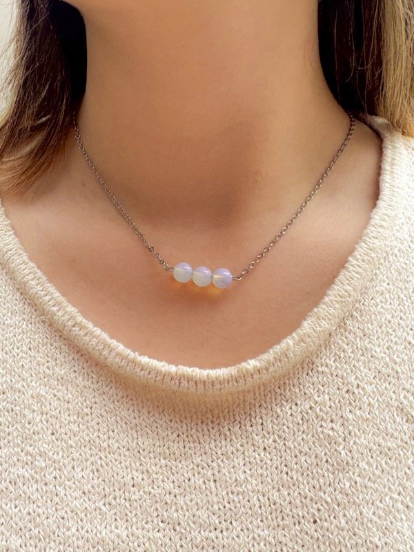 Producto - Collar SERENIDAD con piedra de luna