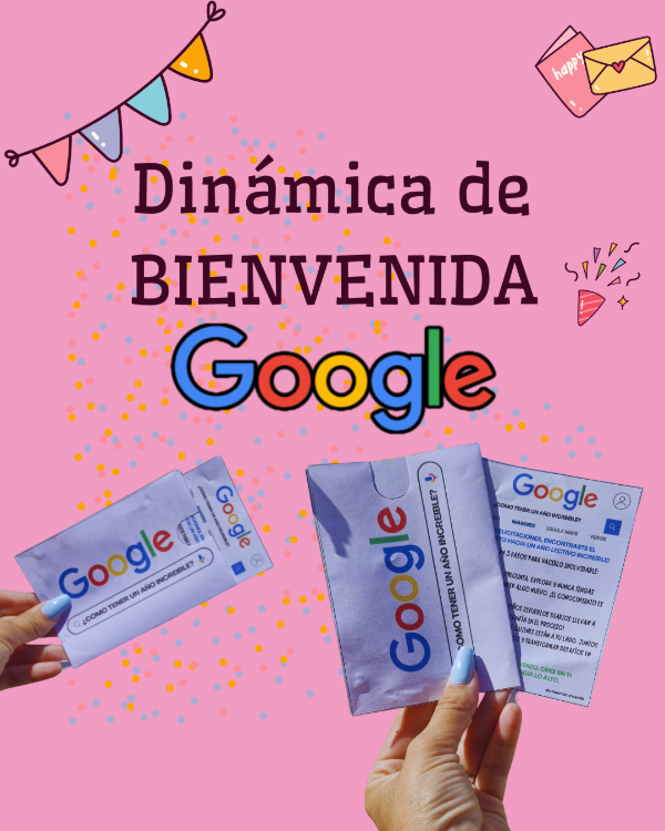 Producto - DINÁMICA y SOUVENIR DE BIENVENIDA: La Tarjeta Google del Año Increíble