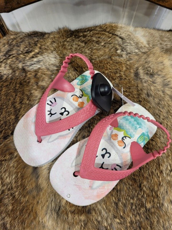 Producto - Ojotas de gatitos blanco y fucsia Talle 21/22 - PRECIO: 3X